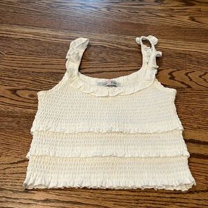 Gab & Kate smocked White women’s tank too size Small